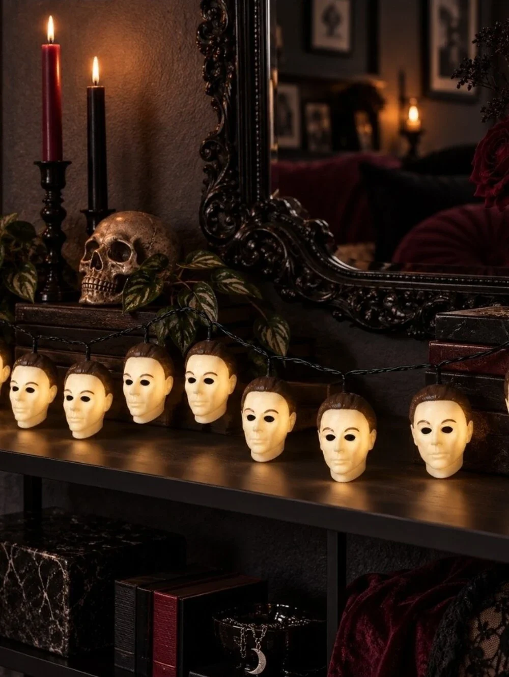 Michael Myers 10-Head Blow Mold Style Halloween String Lights w/ Sound 2020